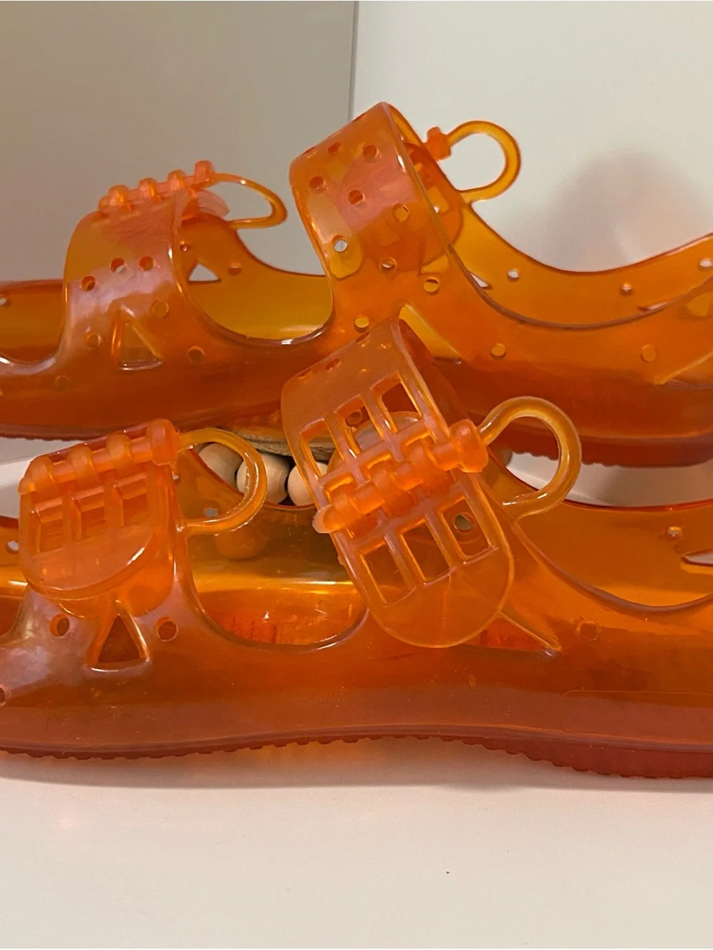 Emilio Pucci Transparent Orange Jelly Sandals - Picture 2 of 3
